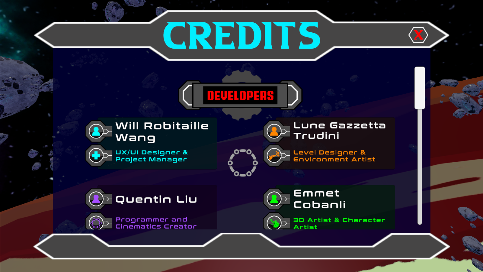 Credits Menu